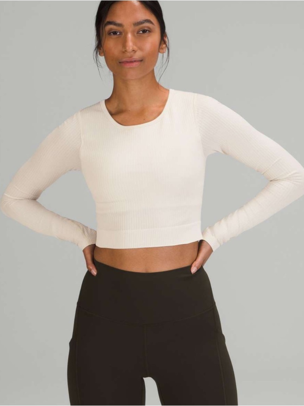 Lululemon Ebb to Street long sleeve — Cream